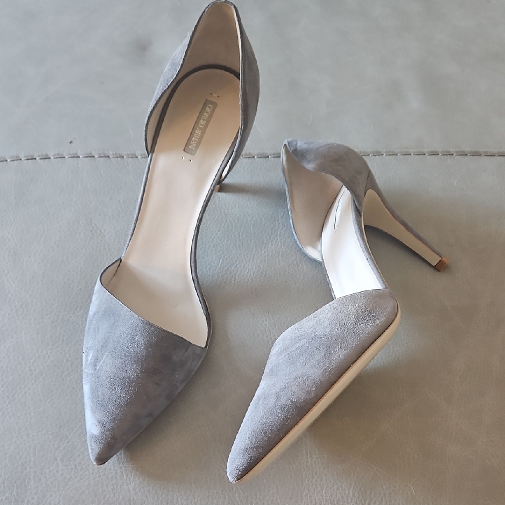 Elegant Gray Women's Heels Bu Giorgio ARMANI